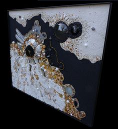 a piece of art that has been altered to look like something out of the ocean