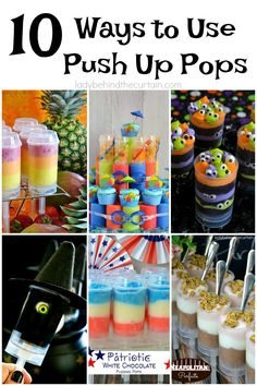 the top ten ways to use push - up pops for halloween party food and decorations