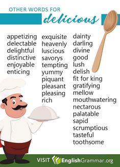 a chef holding a serving tray with words describing the different types of food that are being served