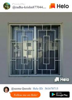 an image of a window with the words hello on it