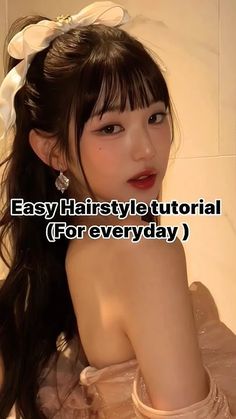 Kpop Art Easy, Aesthetic Korean Hairstyles, Good Hairstyles For School, Kpop Inspired Hairstyles, Hairstyle Tutorials For Long Hair, Themed Hairstyles, Picture Hairstyles, Victorian Era Hairstyles