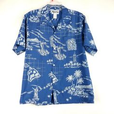 Vintage Howie Shirt Size M Blue White Islands Hawaiian Floral Button Down 80s The shirt is gently used without rips or stains Please see photos for more details BS16 Classic Blue Shirt With Graphic Print, Blue Hawaiian Shirt With Vintage Print, Blue Casual Shirt With Vintage Print, Casual Blue Shirt With Vintage Print, Retro Blue Button-up Hawaiian Shirt, Blue Retro Hawaiian Button-up Shirt, Vintage Blue Collared Hawaiian Shirt, Vintage Blue Short Sleeve Camp Shirt, Vintage Blue Hawaiian Shirt With Camp Collar