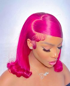 Fuschia Hair Color, Curly Hair Cut, 70 Hairstyles, Perfect Curly Hair, Curly Haircut, Frontal Wig Hairstyles, Lace Fronts, Creative Hair Color, Protective Hairstyles Braids