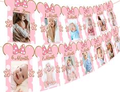 PRICES MAY VARY. Cartoon Mouse Party Decoration: You will get 1 pink gold Cartoon Mouse photo banner, it is a special partyon the important day this year. Suitable Size: Each Cartoon Mouse card is 7.5’’ high *7.2’’ wide, total 13 pieces of photo cardstocks, you can put the photos horizontally or vertically according to your likes or photo’s size is 6*4. For Many Events: It can be the great decoration of the first birthday of your baby, Cartoon Mouse theme parties, Cartoon Mouse clubhouse. You ca Birthday Celebration Decorations, Minnie Mouse Theme Party, Minnie Mouse Theme, Mickey Mouse Clubhouse Birthday, Birthday Photo Banner, Twins 1st Birthdays, 1st Birthday Party Decorations