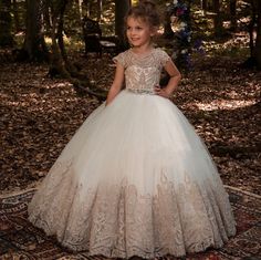 ABAO Childrens Girls Elegant Embroidered Floral Bow Ball Gown Tulle Dress ZG8  | eBay فستان زهري, Formal Bridesmaids Dresses, Girls Long Dresses, First Communion Dress, First Communion Dresses, Flower Girl Dress Lace, Cute Prom Dresses, Wedding Lace, Communion Dresses