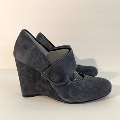 Denim Blue Suede Pumps From Sundance Like New In Box Casual Round Toe Fitted Heels, Casual Fitted Heels With Round Toe, Casual Fitted Wedge Heels, Blue Suede Pumps, Suede Pumps, Blue Suede, Womens Shoes Wedges, Denim Blue, Blue Denim