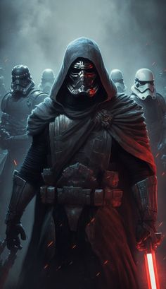 star wars the old republic poster with darth vader and other characters in background