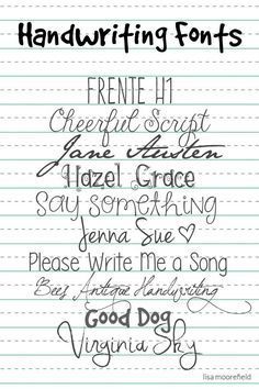 handwritten font for writing on lined paper with the words'handwriting, written in curs