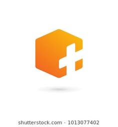 an orange hexagonal logo with the letter f in it's center, on a white background