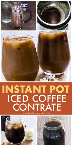 the instructions for how to make instant pot iced coffee