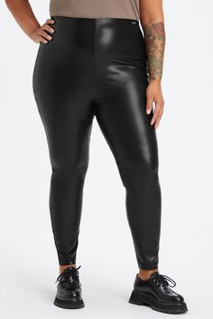 Vegan Leather Pull On Legging Fabletics black female Activewear >> Womens >> Bottoms >> Leggings >> Full Length plus Everyday Legging in our Vegan Leather fabric. Female Activewear, Everyday Leggings, Stretchy Leggings, Leather Pulls, Leather Fabric, Active Wear For Women, Feel Like, To Look, Vegan Leather