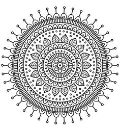 a black and white drawing of a circular design with many details on it's surface