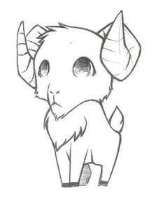 a drawing of an animal with big ears