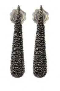 Slender Drop Earrings - Black Spinel Product Launch