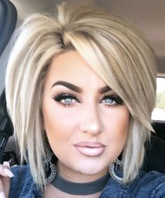 Shorter Haircuts For Thinning Hair, Choppy Blonde Bob Hairstyles, Short Big Hair Styles, Short Hairstyles For Fall 2023, Shorter In Back Longer In Front Hair, Short Layered Bob For Thick Hair, Long Stacked Bob Haircut For Fine Hair, Short Messy Bob Hair, Side Part Hair With Bangs