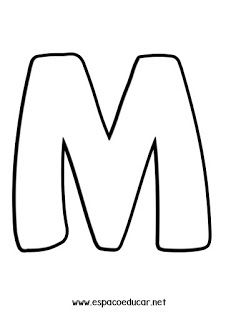 the letter m is made up of black and white letters, which are outlined in lines