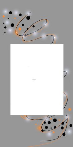 an abstract background with dots and lines in orange, black and white colors on a gray background