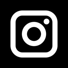 the instagram logo is shown in white on a black background, it appears to be an instagram button