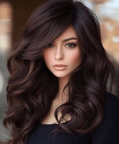 Top 51 Fall Hair Colors for Dark Hair: Bold & Beautiful Ideas Reverse Balayage Dark Hair, Cool Tone Brown Hair Highlights, Best Brunette Hair Color For Light Skin Blue Eyes, Middle Eastern Hair Color, Dark Natural Hair Color Ideas, Dark Brown Hair Hazel Eyes, Dark Hair Trends, Brown Almost Black Hair