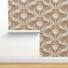 an image of a wall paper with flowers on it