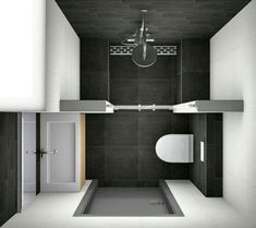 a bathroom with a sink, mirror and toilet in it's center wall area