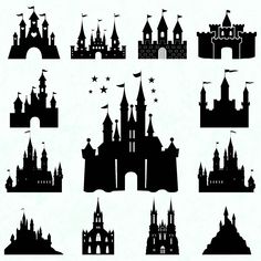 Castle Svg Free, Disney Castle Silhouette, Castle Svg, Castle Silhouette, Wolf Background, Magic Castle, Monogram Stickers, Galaxy Background, Cherry Blossom Background