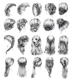 Hairstyle ideas for steampunk wedding Drawing Hair, Hair Sketch, Hair Tutorials, How To Draw Hair, Art Journals, Hair Dos, About Hair, Damaged Hair, Hippie Style