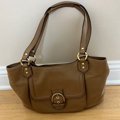 Gorgeous Like Brand New Coach Soft Leather Satchel. This Bag Is In Perfect Condition And Such A Great Neutral! Generous Size Of 16lx10hx3d With A 10” Handle Drop. Pictures Make It Look A Little Darker, True Color Is A Soft Taupe/Tan. Coach Id#L1381-F24961 Light Tan, Tan Color, Leather Satchel, Coach Bags, True Colors, Soft Leather, Satchel, Bag Lady, Like New