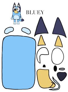 an image of bluey paper cut out