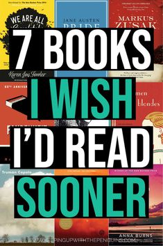 the cover of seven books i wish i'd read, with different font and colors