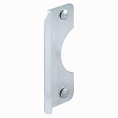 an aluminum door handle on a white background