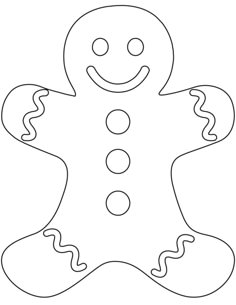 the outline of a ginger is shown in black and white, it looks like he's smiling