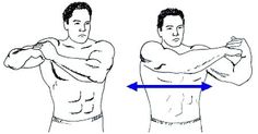 an image of a man showing how to do the back and shoulder exercises for men