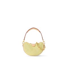 LOUIS VUITTON® - Croissant Pm - Chic And Yellow Louis Vuitton Croissant, Handbags Collection, Louis Vuitton Official Website, Womens Designer Bags, Monogram Pattern, Best Handbags, Satin Pumps, Woman Bags Handbags