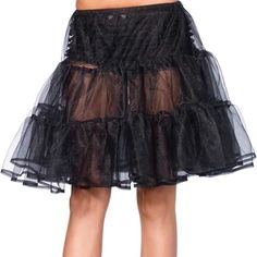 Leg Avenue Black Knee Length Petticoat Skirt One Size 100% Polyester New! Dress Extender, Petticoat Skirt, Skirt Knee Length, Leg Avenue, Black Knees, Women Legs, Under Dress, Women Skirts Midi, Skirt Black