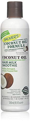 Palmers Coconut Oil with Monoi - Hair Milk Smoothie - Bottle - 250ml Palmers Scalp Treatments, Milk Smoothie, Hair Milk, Raw Coconut, Hair Lotion, Coconut Oil Hair, Color Treated Hair, Treated Hair, Coconut Water