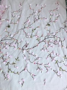 "Pink petals and brown branches embroidered on pink tulle, wear a dress made of it and you will look sweet and beautiful. Listing is for one yard. Measurement (approx): 53.1\" in width (135 cm) Qty: 1 yard ( Additional quantities are available.) DIY homemade fabric, Wedding, Bridal dress, Ribbon flowers, jewelry design, doll clothes, Cake, dolls, hang adorn, bra decoration, small parts, home decor... and so on, or any other crafts you like. Wholesale Acceptable ---------------------------------- Spring Pink Tulle Fabric, Pink Tulle Fabric With Floral Embroidery, Pink Floral Embroidered Organza Fabric, Pink Organza Fabric With Floral Embroidery, Pink Organza Tulle Fabric For Spring, Pink Organza With Floral Embroidery, Spring Organza Tulle Fabric With Floral Applique, Organza Tulle Fabric With Floral Applique For Spring, Pink Organza Fabric With Floral Applique