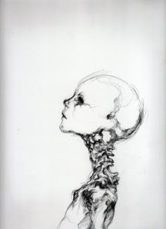 a black and white drawing of a woman's head with her hands on her hips