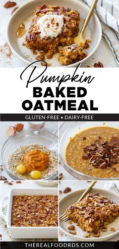 pumpkin baked oatmeal is an easy, healthy breakfast that's ready in under 30 minutes