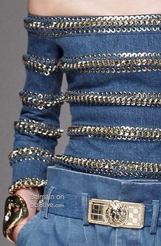 French Fashion Designers, Denim Chic, Pierre Balmain, 2014 Fashion, Be Creative, The Arts, French Fashion, Fashion Details