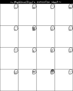 a black and white calendar with the words mahivali's expression sheet