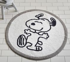 a rug with a cartoon character on it