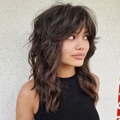 Shaggy Long Hair, Long Shag Haircut, Textured Curly Hair, Shaggy Haircuts, Shag Hairstyles, Wolf Cut, Edgy Hair, Shag Haircut