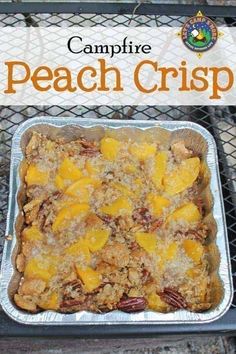 the cover of campfire peach crisp