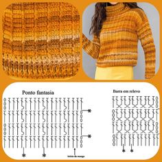 the knitting pattern for this sweater is very easy to knit and looks great on someone's body