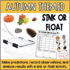 an autumn themed sink or float activity