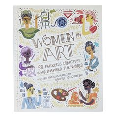 a book about women in art is on display