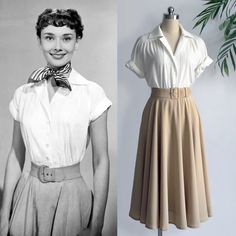 Audrey Hepburn Fashion, Vintage Audrey Hepburn, Audrey Hepburn Roman Holiday, Top Gifts For Women, Audrey Hepburn Style, Look Retro, Roman Holiday, Retro Mode, Vintage Inspired Outfits