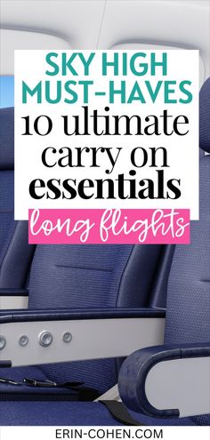 Inside a plane showcasing the ultimate long flight essentials for a comfortable journey. Ideal for sharing long flight essentials lists and carry on packing tips for travelers. Hand Carry Packing List, Best Travel Accessories For Long Flights, Packing List For Flight, Flight Essentials For Women, Carry On For Long Flight, Month Long Trip Packing List, Tips For International Flights, Flying Essentials Carry On Packing, Long Flight Tips Travel Hacks