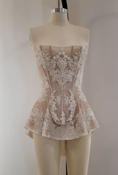 PRE ORDER Bridal Cream off White French Chantilly Lace Sheer Corset Low Back Hand Beaded Pearl Crystal Embroidered Mini Dress - Etsy French Chantilly Lace, Sheer Corset, Embroidered Mini Dress, Corset Fashion, Dream Wedding Ideas Dresses, White French, Pearl Crystal, Chantilly Lace, Mode Inspo